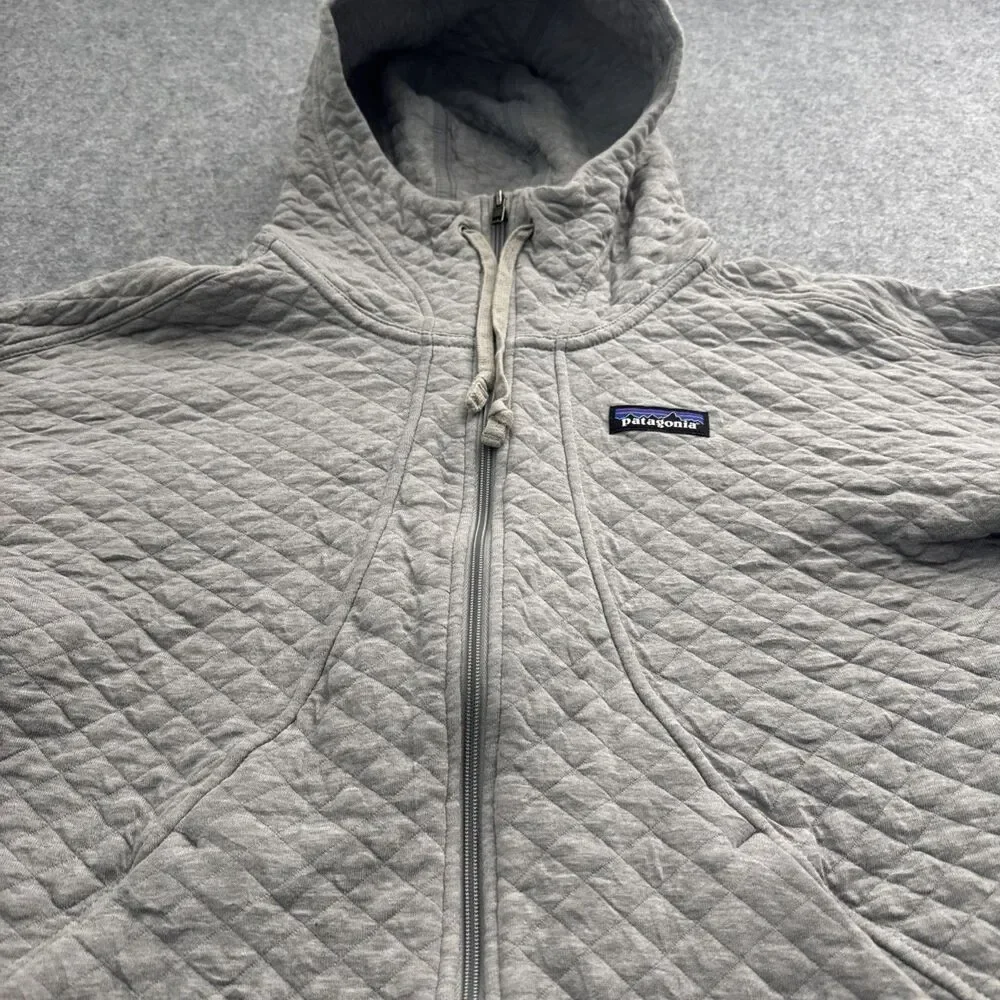 Patagonia Women's Organic Cotton Quilt Hoody Jacket Gray Size S - Picture 3 of 10